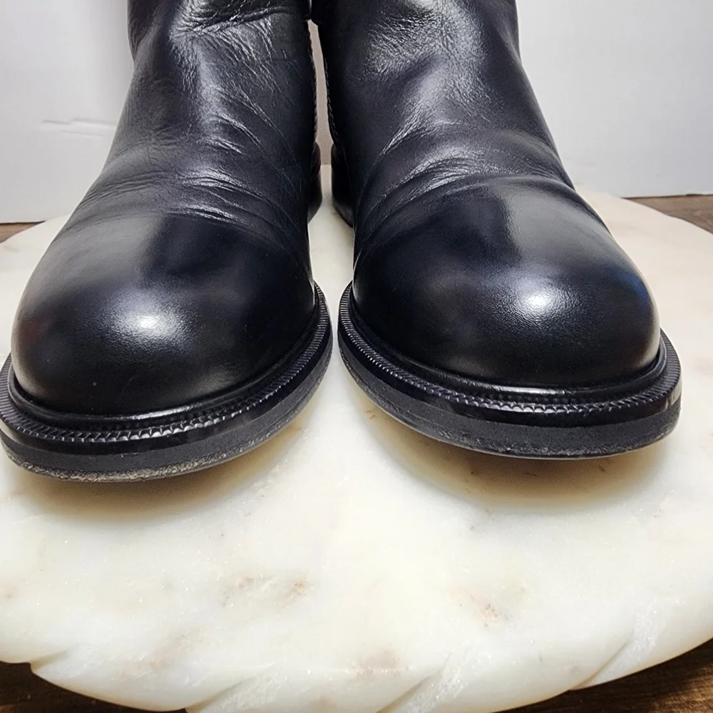 Aquatalia Women's Bonnie Winter Boots Sz 9 Quilted Black Leather Made in Italy